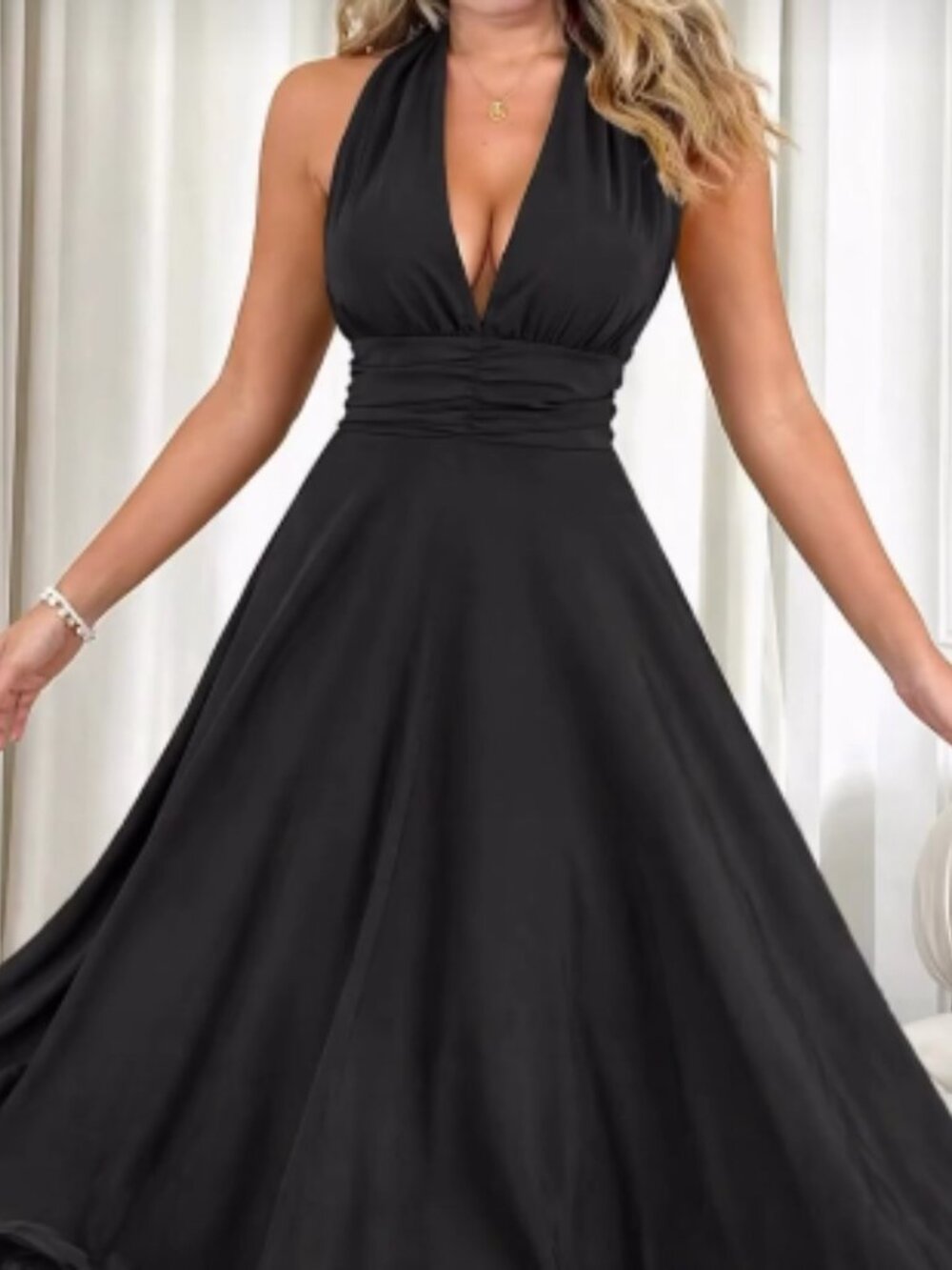 Max And Cleo I Black Swing, Salsa Fit and Flare Dress Size 4 NWT